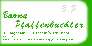 barna pfaffenbuchler business card